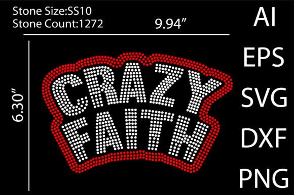 Crazy Faith Rhinestone Templates: Bold, Sparkling Design Assets