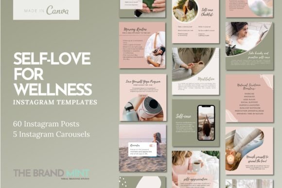 Elevate Your Wellness Brand with Self-Love Instagram Templates