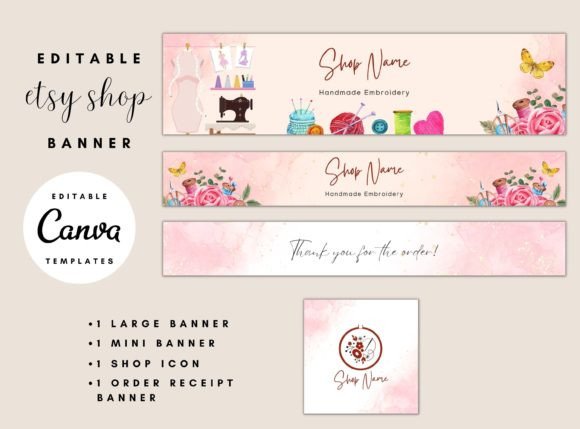 Embroidery Etsy Shop Kit Templates: Elevate Your Brand