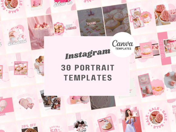 Pink Cloudy Instagram Canva Templates for a Softer Feed