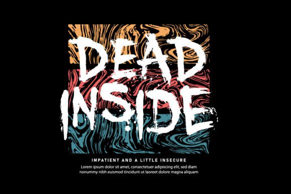 Streetwear Design Templates Dead Inside: Edgy Aesthetic Graphics